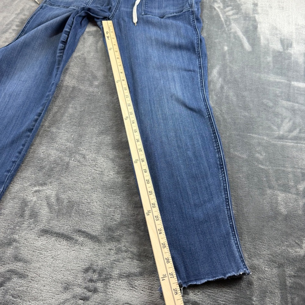 Judy Blue Denim Joggers Medium Wash Raw Hem Drawstring Jeans Size 11/30 - Picture 6 of 9